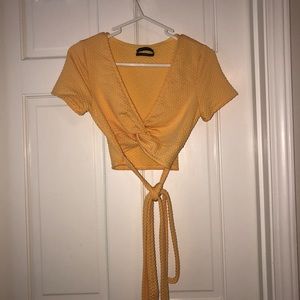 Urban yellow crop top